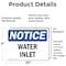 Signmission Water Inlet, 10 in W x Rectangle, Vinyl Decal OS-2PACK-NS-D-710-L-18973 - alternate 4